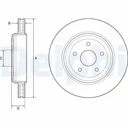 DELPHI BG9214C | Fren Diski (Tekli Paket)-Boyalı, Delikli