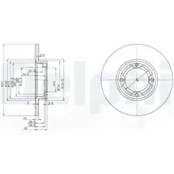 DELPHI BG2533 | Fren Diski (Çiftli Paket) , Deliksiz