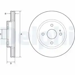 DELPHI BG4942C | Fren Diski (Çiftli Paket)-Boyalı, Delikli