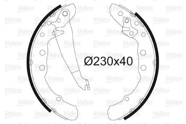 Valeo 562081 Kampana Balata 230x40 VW Caddy 83 03 Passat 88 97 Audi A100 77 93
