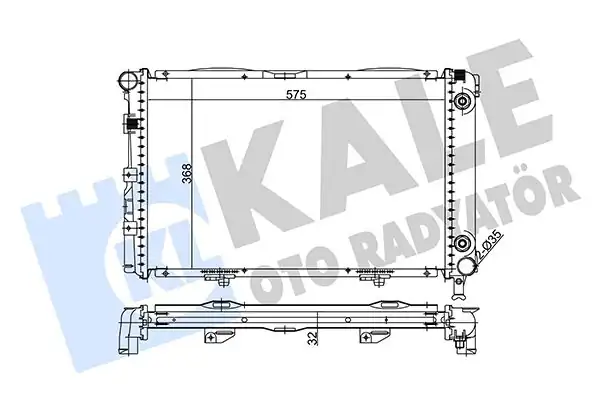 KALE 370200 | Radyatör Mercedes Benz 190 W201 2 0 84 92 575x368x32
