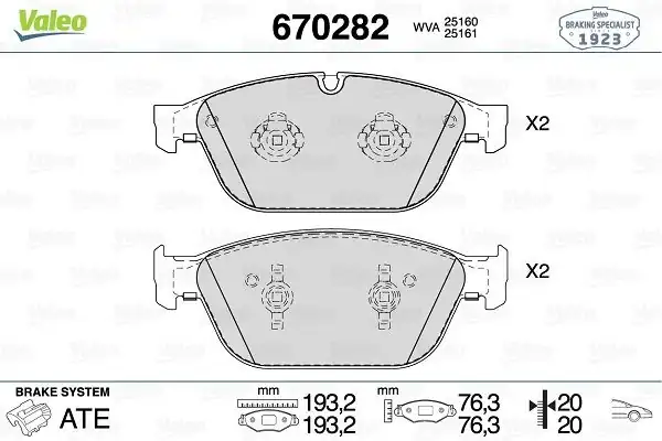 Valeo 670282 Ön Fren Balatası Audi A8 Q5 Quattro 10 17