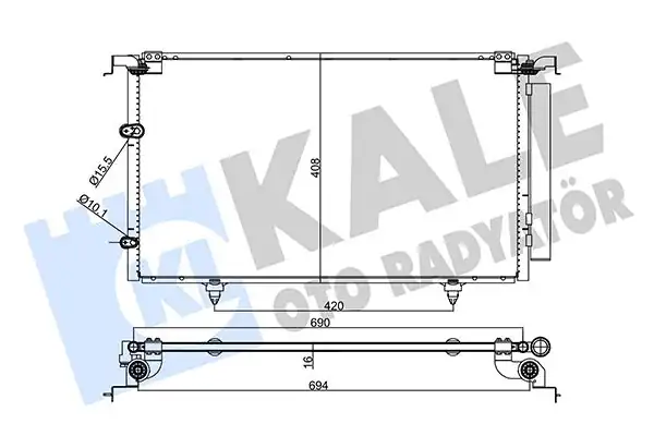 Kale Radyatör 357705 Klima Radyatörü Kondenser Toyota Camry 11 01 01 06