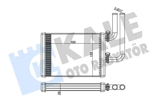 KALE 347360 | Kalorifer Radyatörü Mitsubishi Lancer Outlander 03 08 Lancer Cs 1 6 03 07