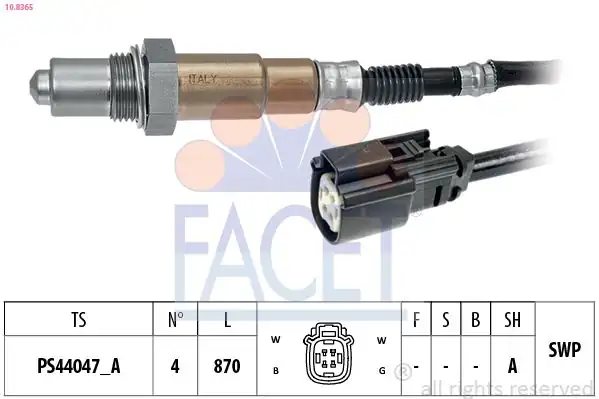 FACET 10-8365 | Oksijen Sensörü Fiesta VI Cb1 Ccn 1 0 Ecoboost 13 Peugeot 307 C4 308 301 C Elysee 1 6 16v 406