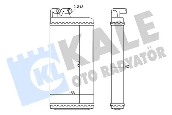 KALE 346240 | Kalorifer Radyatörü Audi 100 200 A6 Mekanik 317x157x26