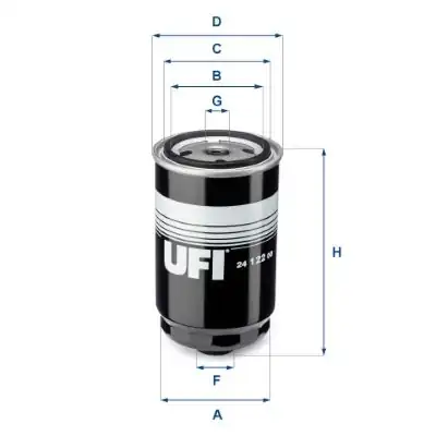 UFI 24-122-00 | Hyundai Blue 1 6 CRDI Mazot Filtresi 885584