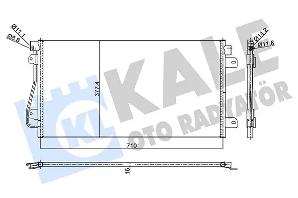 KALE 345555 | Renault Master II Opel Movano A Klima Radyatörü 1998 2004