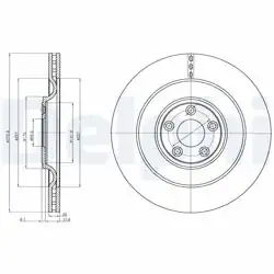 DELPHI BG9103C | Fren Diski (Tekli Paket)-Boyalı, Delikli