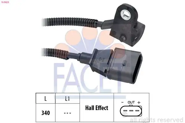 FACET 9-0423 | Eksantrik Mil Konum Sensörü Ford Galaxy 1 9tdci 90ps 99 06 Audi A2 A3 VW Golf IV Bora