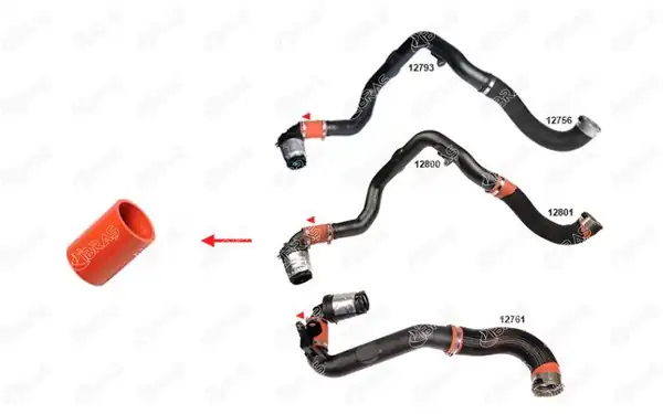 IBRAS 12760 | Turbo Hortumu Küçük Silikon 52mm X 9cm Plastik Parça Master III 2 3 dCi Movano B 2 3