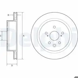DELPHI BG4962C | Fren Diski (Çiftli Paket)-Boyalı, Delikli