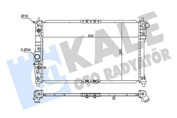 KALE 342250 | Motor Radyatörü Daewoo Lanos 1 6 2 0 96 00 Otomatik 812593