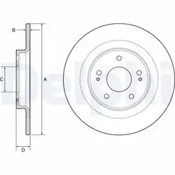 DELPHI BG4924C | Fren Diski (Çiftli Paket)-Boyalı, Deliksiz