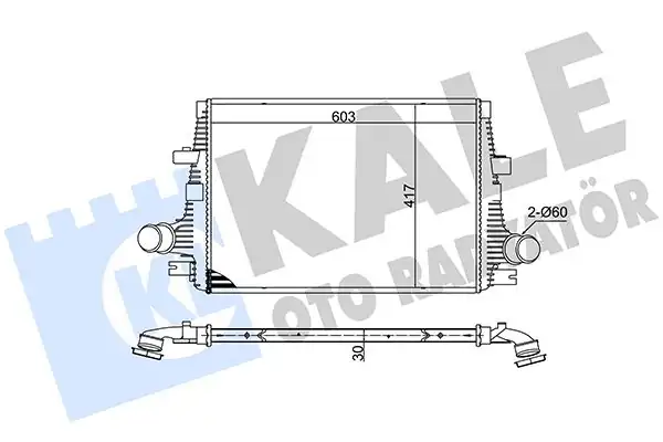 Kale Radyatör 375755 Turbo Radyatörü Brazing 30mm Alfa Romeo 159 1 9 2 0 2 4 Jtdm 05