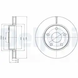 DELPHI BG4259 | Fren Diski (Çiftli Paket) , Delikli