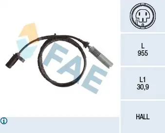 FAE 78139 | ABS Sensörü Arka Bmw E81 E87 E88 E90 E92 E93 824167