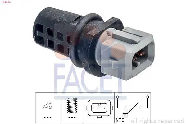 FACET 10-4034 | Hava Emme Sıcaklık Müşürü Spark 10 1 2 Aveo 09 1 4 852993