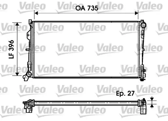 Valeo 732956 Radyatör Chrysler Voyager Rg 2 8 Crd 04 08
