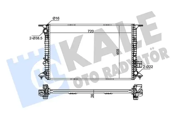 Kale Radyatör 345855 Motor Su Radyatörü Audi A8 2 0 2 5 3 0 TFSI 3 0tdiq Otomatik 10