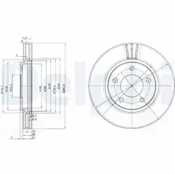 DELPHI BG3715 | Fren Diski (Çiftli Paket) , Delikli