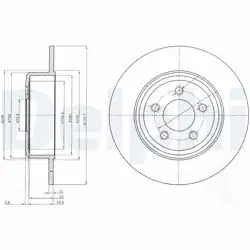 DELPHI BG4074 | Fren Diski (Çiftli Paket) , Deliksiz