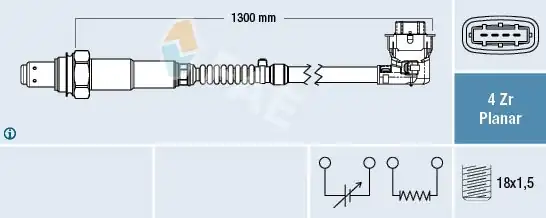 FAE 77609 | Oksijen Sensörü Konum 2 Astra H Z16let