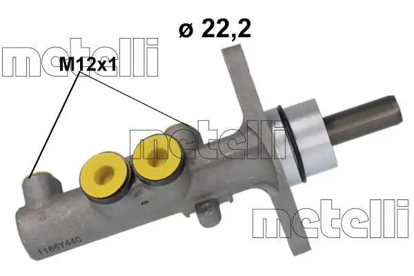 METELLİ 05-1186 | Ana Fren Merkezi VW Polo Audi A1 Seat Ibiza Skoda Fabia 2009 2015 22 20 mm