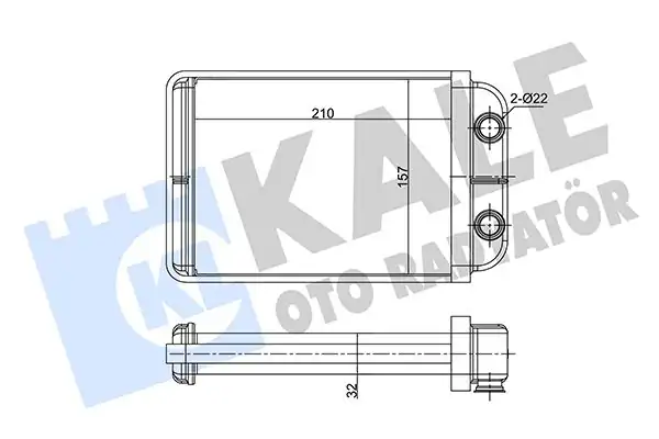 KALE 346350 | Kalorifer Radyatörü Fiat Bravo II 07 Stilo 01 06 Brazing