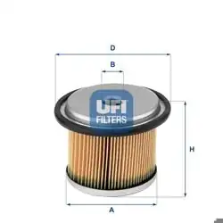 UFI 26.676.00 | Mazot Filtre Elemanı Partner Berlingo Expert Scudo P306 Xsara P406 Xantia P806 1.9 Dizel