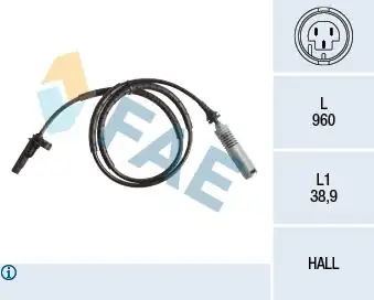 FAE 78182 | ABS Sensörü Arka Bmw E81 E87 E90 E91 E93 824164