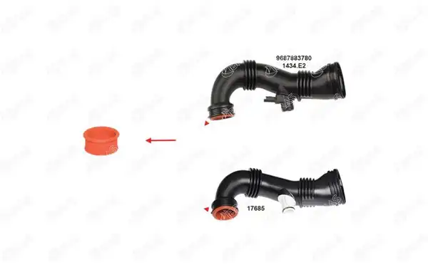 IBRAS 17680 | Turbo Hortum Contası Turuncu Partner Tepee P206 P207 P307 P308 P3008 P407 P5008 C2 C3 C4 C5 5 Adet