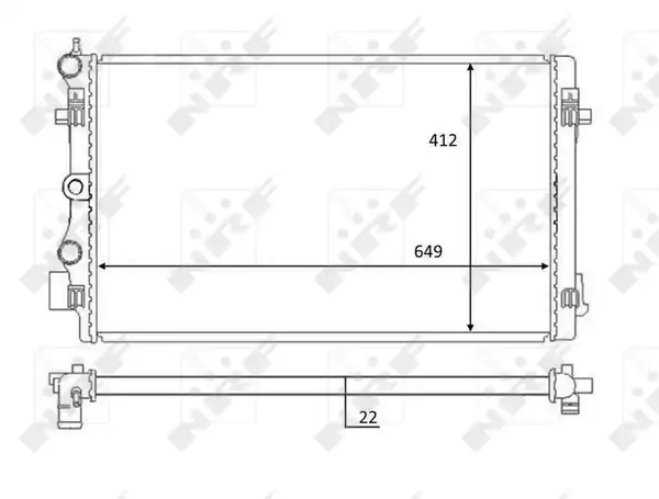 NRF 59056 | VW Polo Ibiza Fabia A1 CAYB CAYC 1 6 TDI Su Radyatörü 6r0121253r