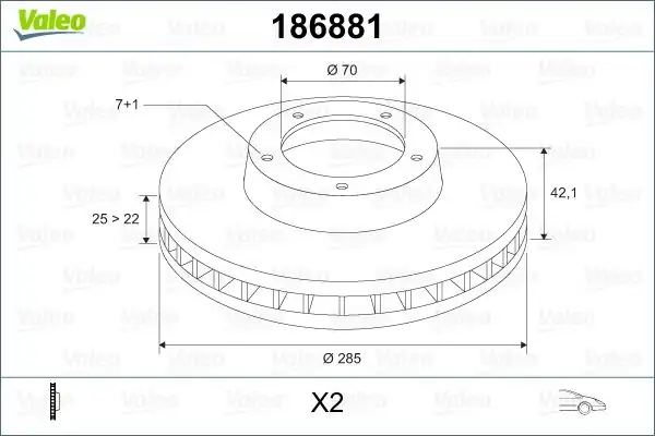 Valeo 186881 Ön Fren Diski Opel Vectra C Sıgnum