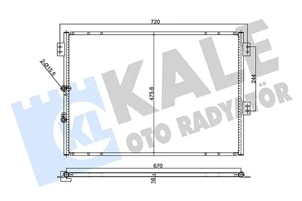 KALE 357835 | Klima Radyatörü Toyota Hiace IV 2 4 95 01 2 5 D4d 01 12 826111