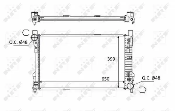 NRF 58390 | Motor Su Radyatörü W203 Cl203 S203 C209 A209 R171