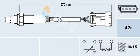 FAE 77340 | Oksijen Sensörü B56 Laguna İ Safrane Espace