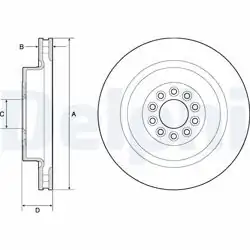 DELPHI BG9182C | Fren Diski (Tekli Paket)-Boyalı, Delikli