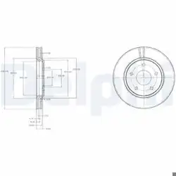 DELPHI BG4212 | Fren Diski (Çiftli Paket) , Delikli