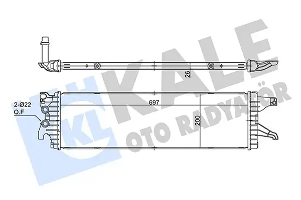 KALE 362665 | Ek Su Radyatörü VW Transporter T6 T7 2 0 TDI Cxha Cxfa Cxeb Cxec Cxgb Cxhb