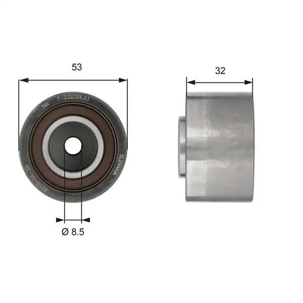 Gates T42179 Eksantrik Gergi Rulmanı Volvo S40 06 10 S80 S60 Xc70 Xc90 C30 06 10 V40 12 V50 V60 Xc60 V70
