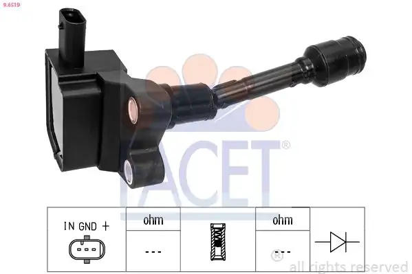 FACET 9-6519 | Ateşleme Bobini Ford B Max C Max Ecosport Fiesta Focus Grand C Max Mondeo 1 0 Ecoobost12