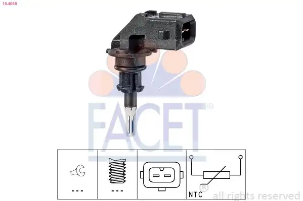 FACET 10-4038 | Hava Sıcaklık Sensörü Bmw E81 E88 E82 E87 E90 E92 E93 E60 F10 F01 F02 F03 F04 X3 X5 X6