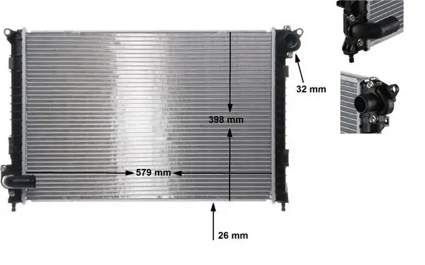 MAHLE CR983000S | Mini Cooper R50 R52 R53 02 09 Motor Su Radyatörü