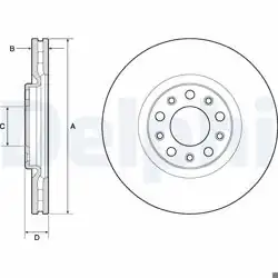 DELPHI BG4763C | Fren Diski (Çiftli Paket)-Boyalı, Delikli