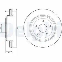 DELPHI BG4802C | Fren Diski (Çiftli Paket)-Boyalı, Delikli