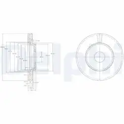 DELPHI BG2419 | Fren Diski (Çiftli Paket) , Delikli