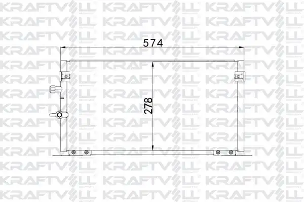 KRAFTVOLL 08060188 | Klima Radyatörü Kondanser Toyota Hilux 2 4d 97 Radyatörü Marka