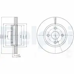 DELPHI BG4254C | Fren Diski (Çiftli Paket)-Boyalı, Delikli