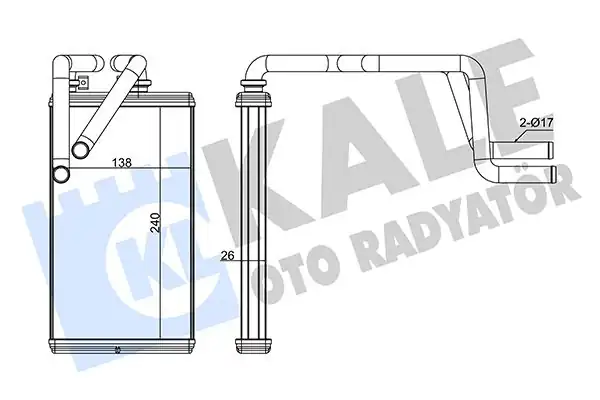 KALE 347355 | Kalorifer Radyatörü Mitsubishi Asx Lancer Outlander Peugeot 4007 4008 1 6 1 8